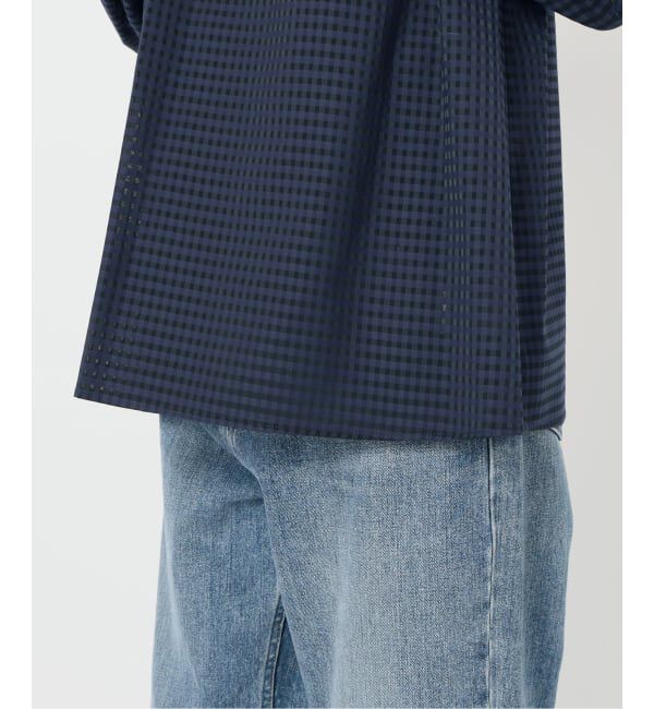  「【洗える】シアーギンガムボータイブラウス」|シャツ・ブラウス|