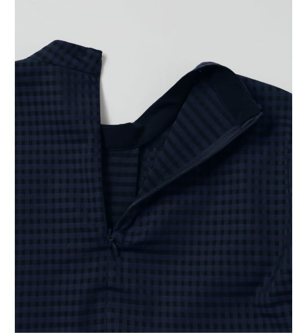  「【洗える】シアーギンガムボータイブラウス」|シャツ・ブラウス|