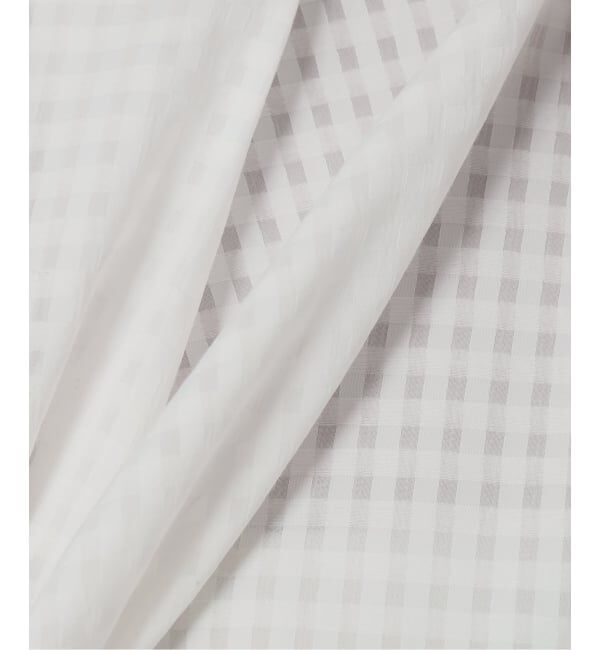  「【洗える】シアーギンガムボータイブラウス」|シャツ・ブラウス|