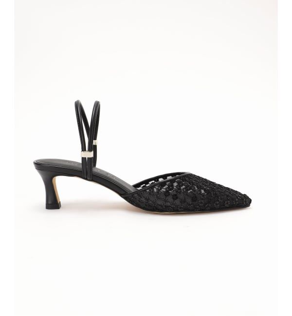  「《予約》5cmポインテッドフラワースパンコールミュール」|パンプス|