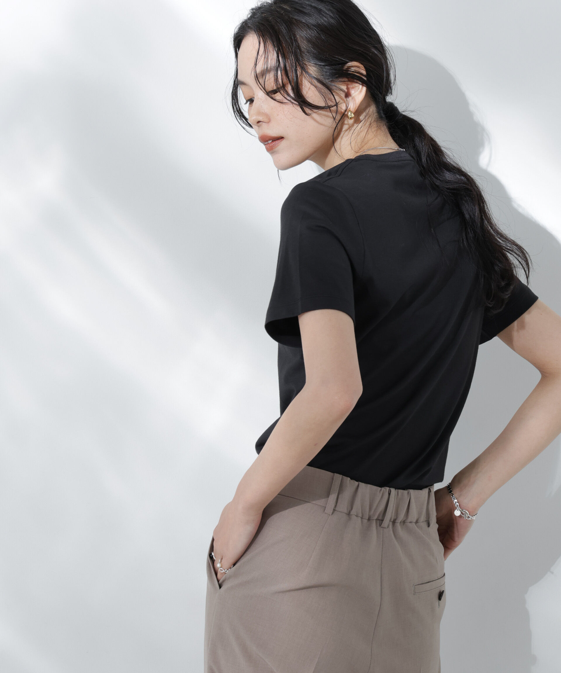 nano･universe「Anti Soaked(R) 汗染み防止クルーネックTシャツ」|Tシャツ・カットソー|