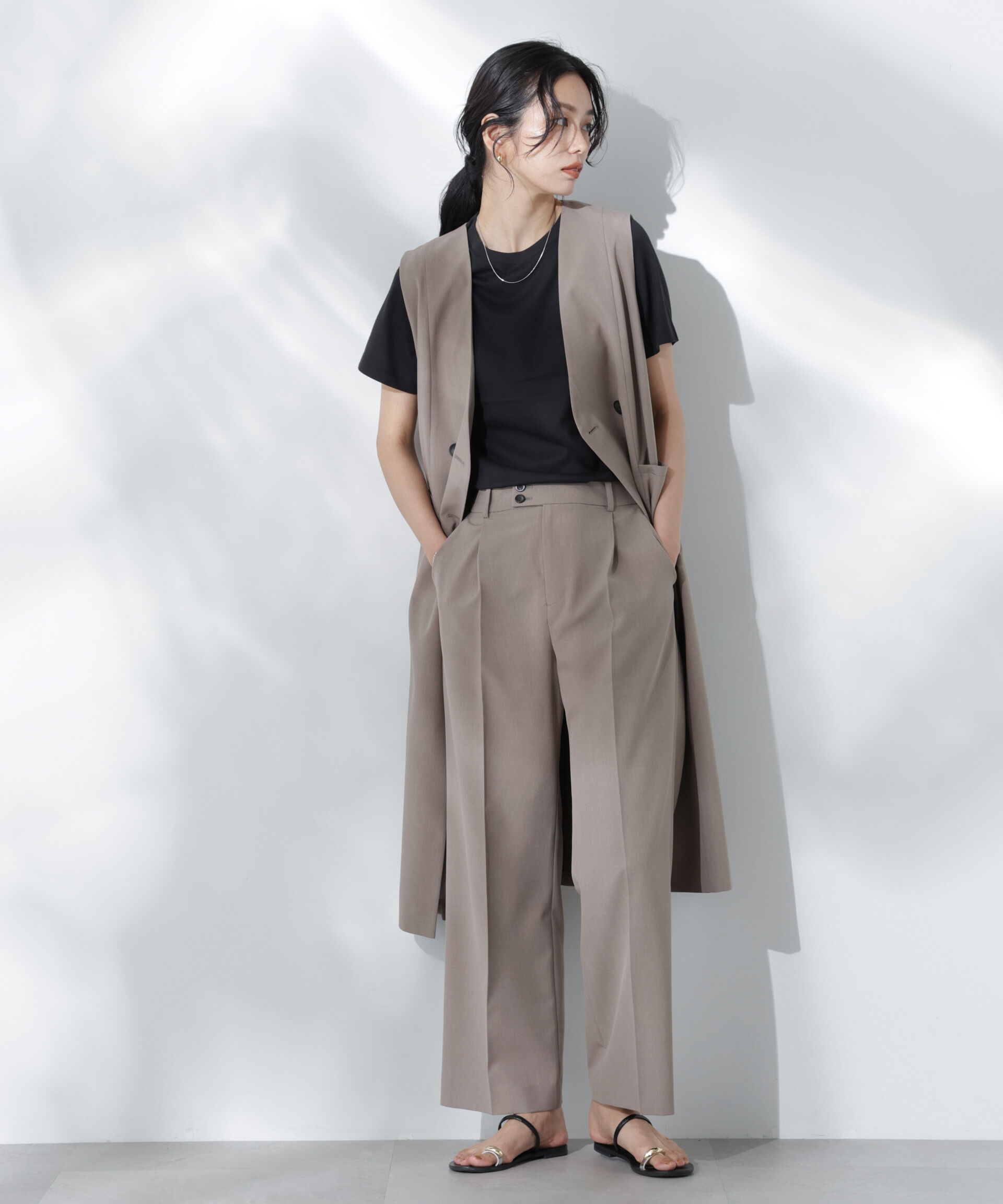 nano･universe「Anti Soaked(R) 汗染み防止クルーネックTシャツ」|Tシャツ・カットソー|