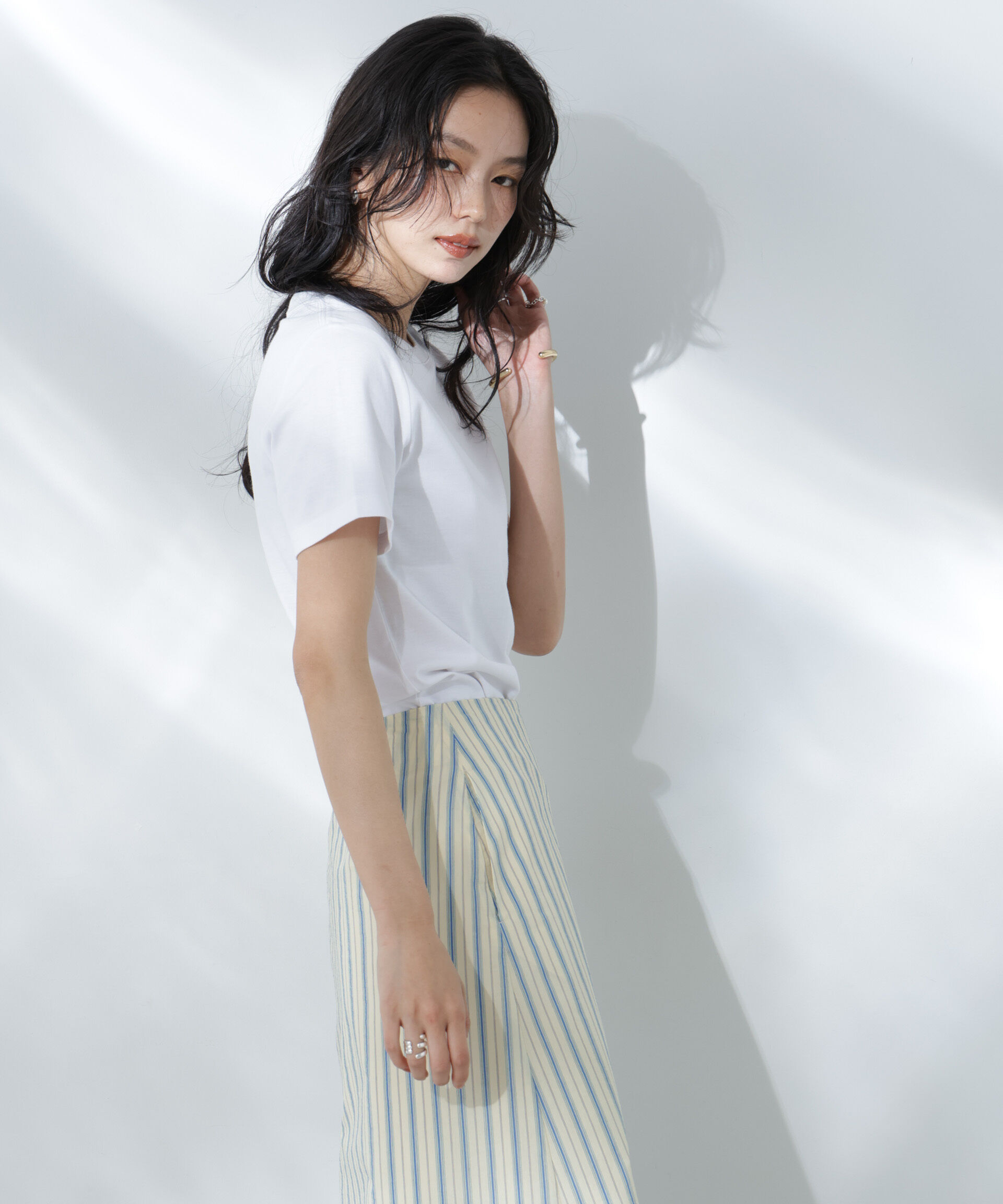 nano･universe「Anti Soaked(R) 汗染み防止クルーネックTシャツ」|Tシャツ・カットソー|