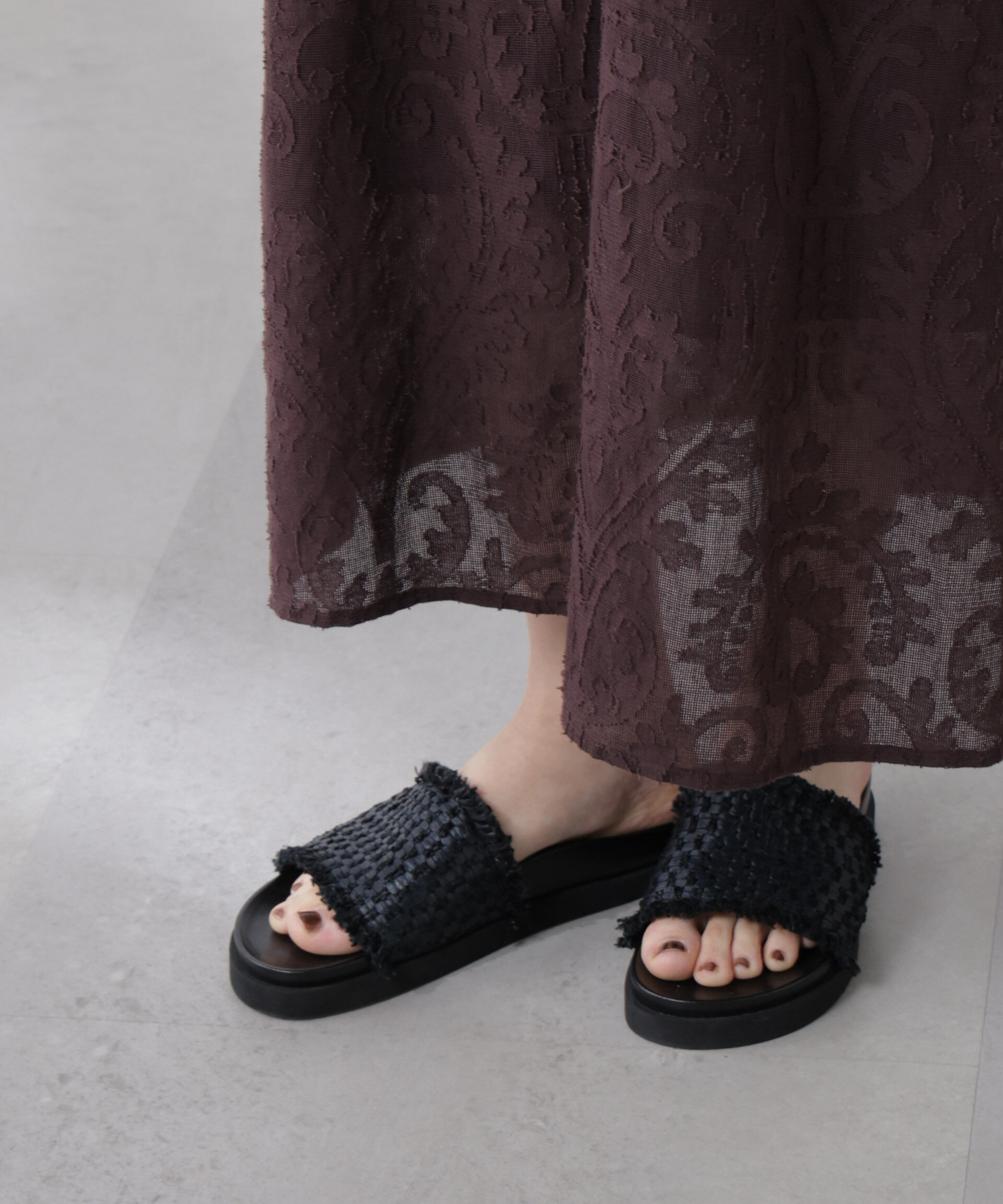 nano･universe「made in india カットワークジャカードワンピース(セットアップ可)」|ワンピース|