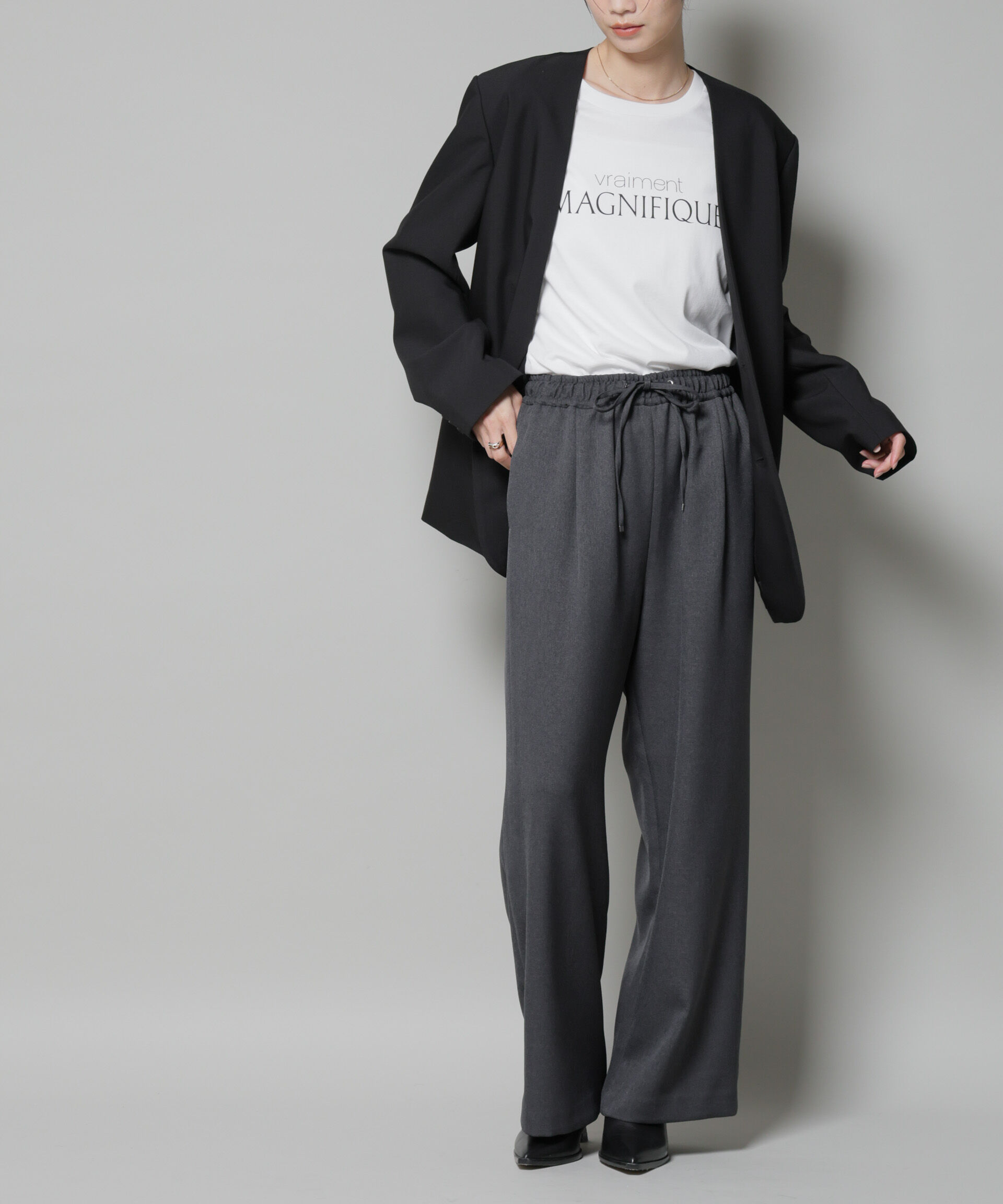 nano･universe「ｳｰﾙﾗｲｸﾎﾟﾘｴｽﾃﾙｻｲﾄﾞﾗｲﾝ切り替えﾄﾞﾛｽﾄﾊﾟﾝﾂ(」|チノ|