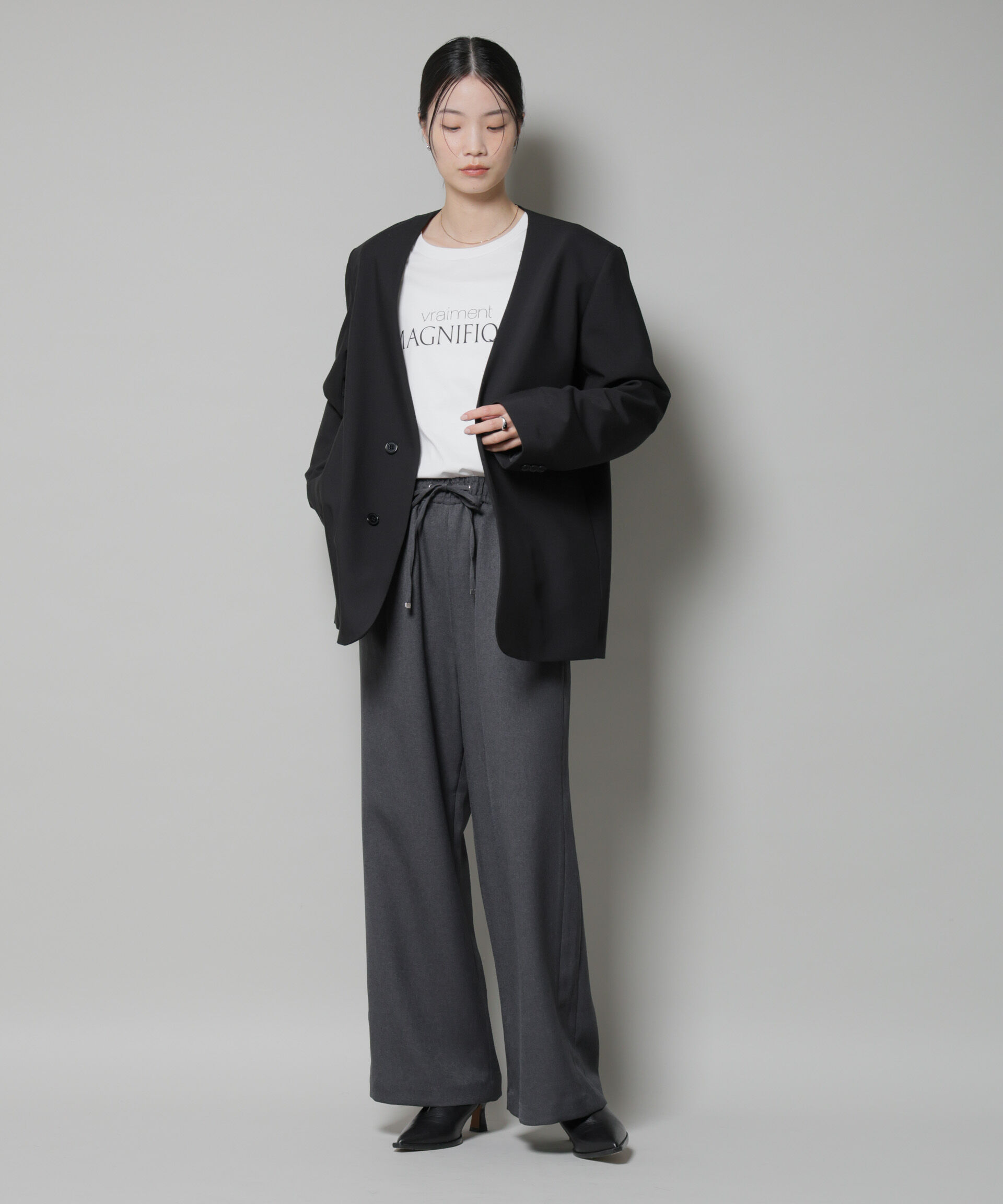 nano･universe「ｳｰﾙﾗｲｸﾎﾟﾘｴｽﾃﾙｻｲﾄﾞﾗｲﾝ切り替えﾄﾞﾛｽﾄﾊﾟﾝﾂ(」|チノ|