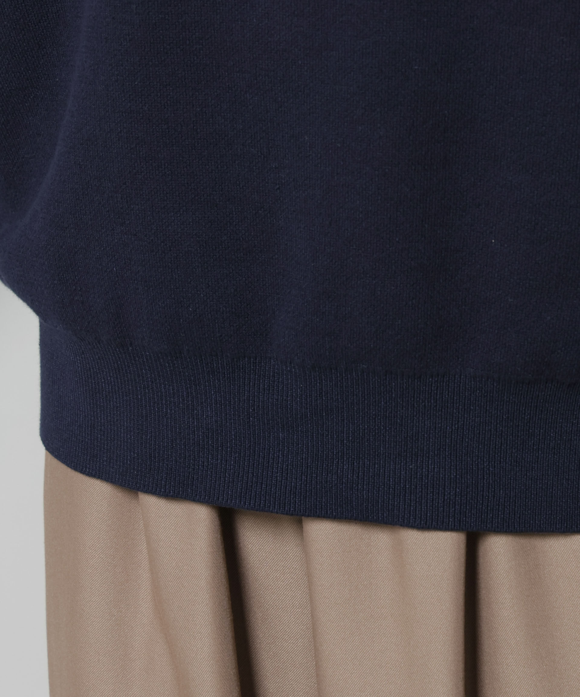 nano･universe「スウェットライク衿付きボタンニット」|ニット・セーター|