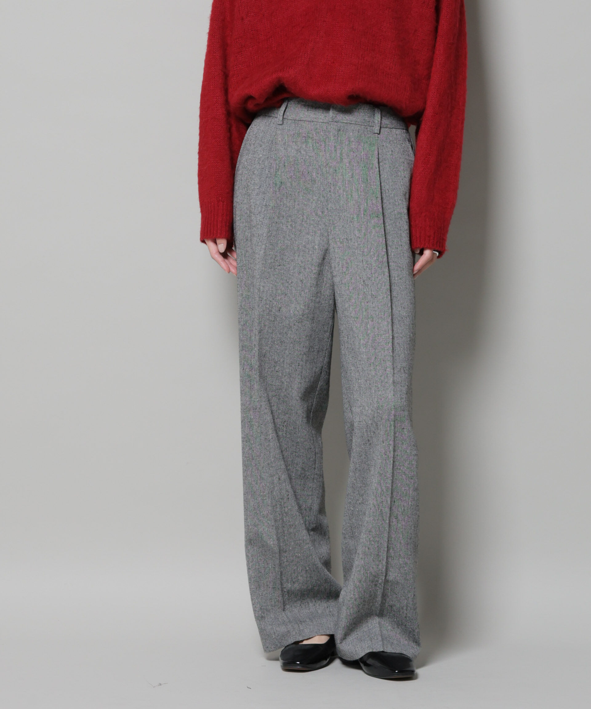 nano･universe「ツイードワンタックパンツ」|チノ|