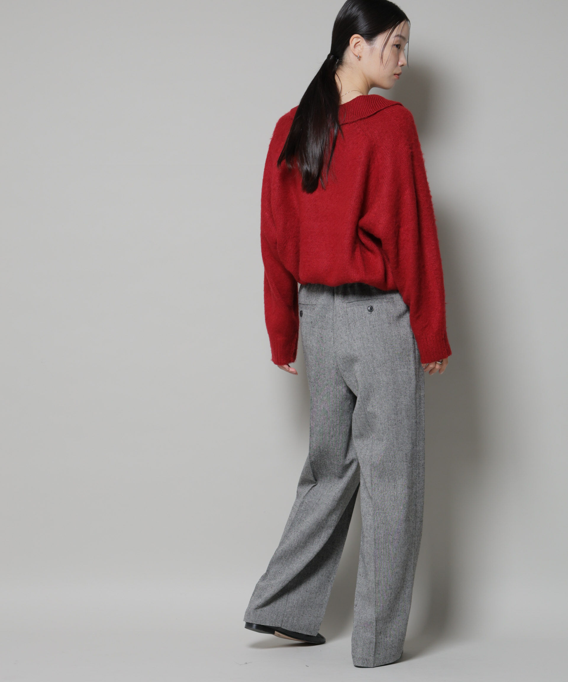 nano･universe「ツイードワンタックパンツ」|チノ|