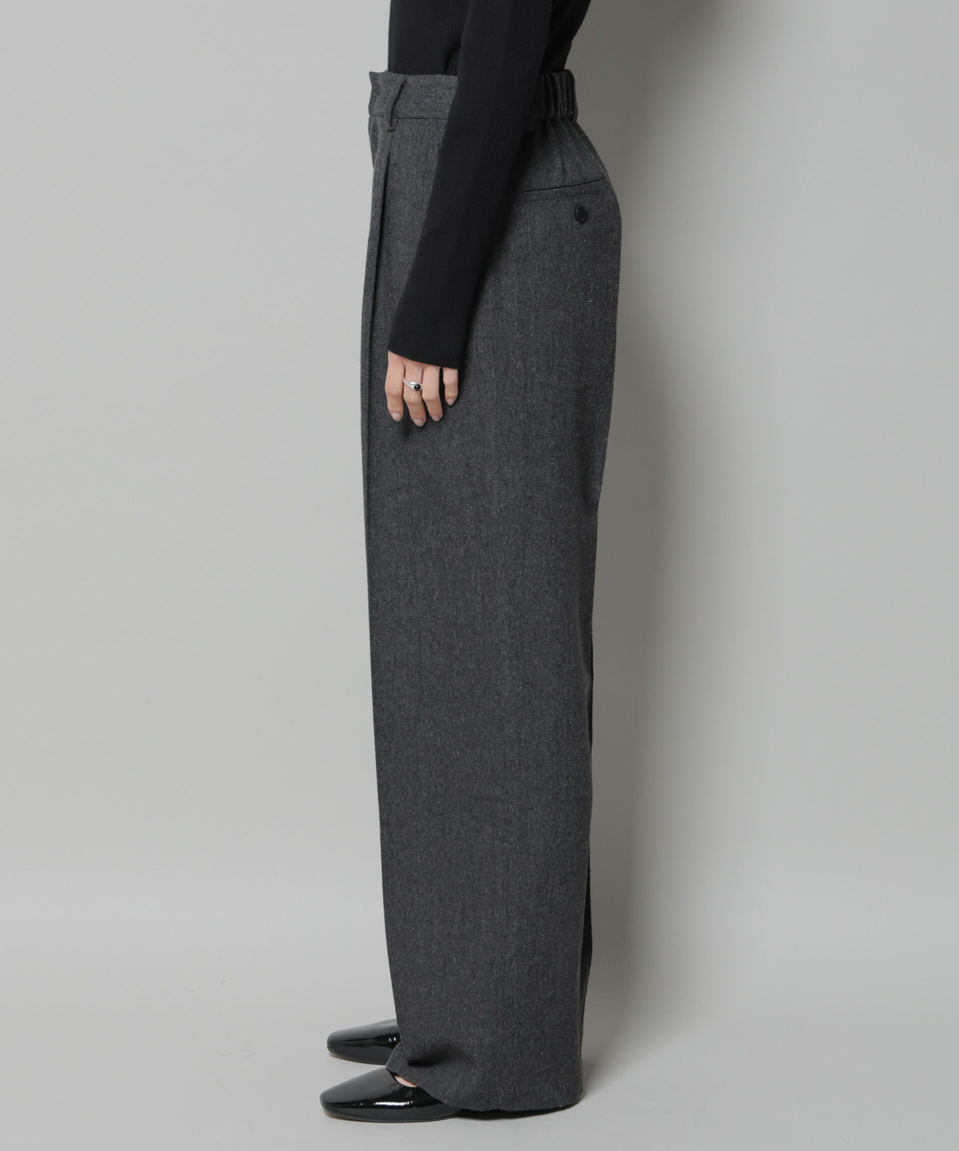 nano･universe「ツイードワンタックパンツ」|チノ|