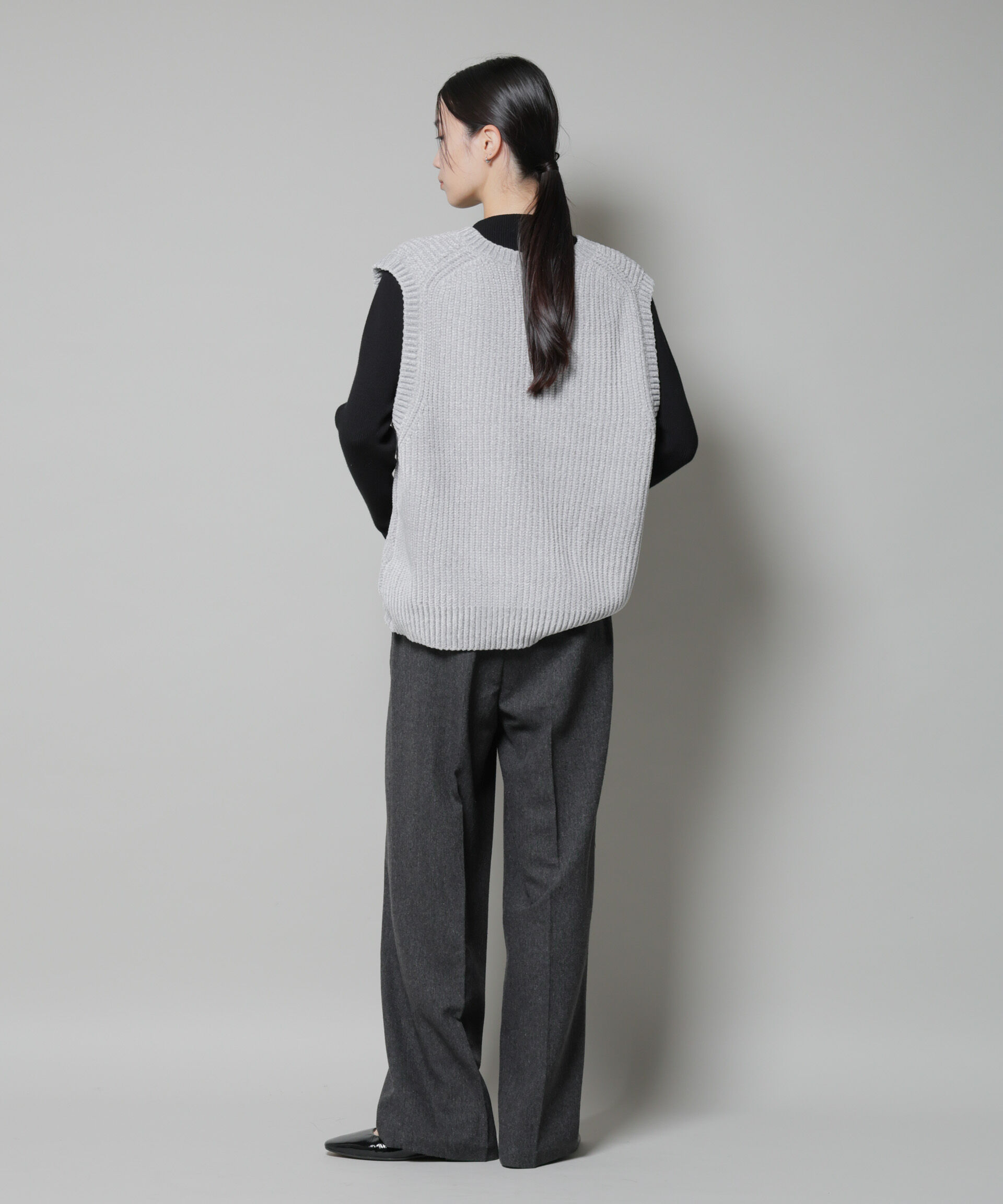 nano･universe「ツイードワンタックパンツ」|チノ|