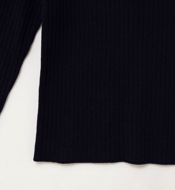 NOLLEY'S sophi「《手洗い可能》ウール混ワイドリブ袖口配色プルオーバー」|ニット・セーター|