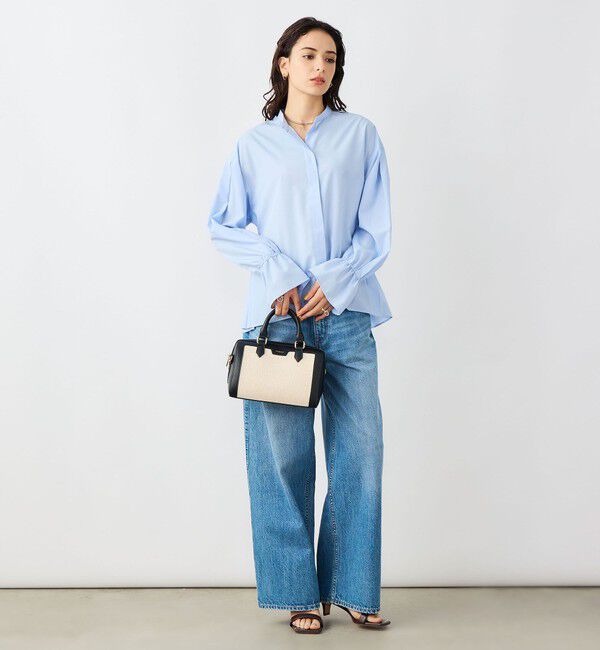 NOLLEY'S sophi「ウォッシャブルドレープポプリンバックプリーツシャツ」|シャツ・ブラウス|