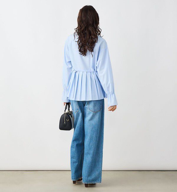 NOLLEY'S sophi「ウォッシャブルドレープポプリンバックプリーツシャツ」|シャツ・ブラウス|