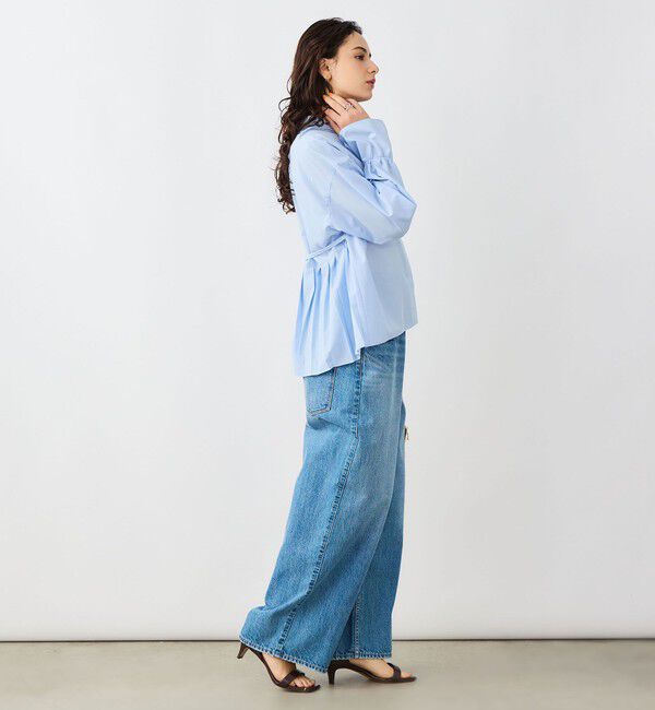 NOLLEY'S sophi「ウォッシャブルドレープポプリンバックプリーツシャツ」|シャツ・ブラウス|