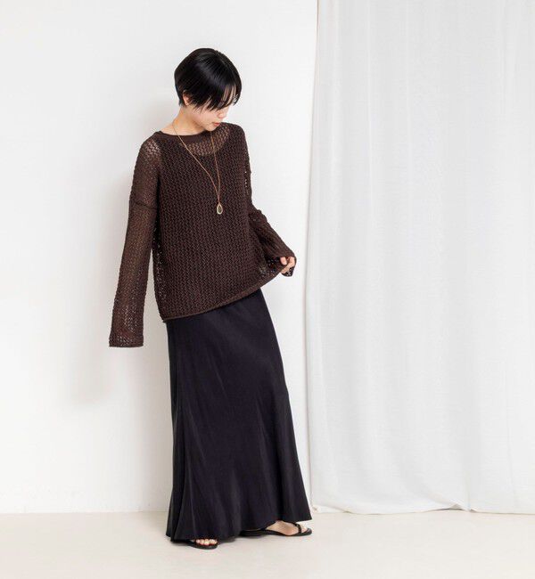 NOLLEY'S「《手洗い可能》ペーパーヤーンメッシュプルオーバー」|ニット・セーター|