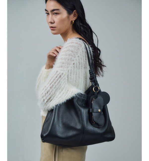 SALON adam et rope'「【WEB限定】【WS（ドゥーブル）】チャーム付きナチュラルレザートート」|トートバッグ|