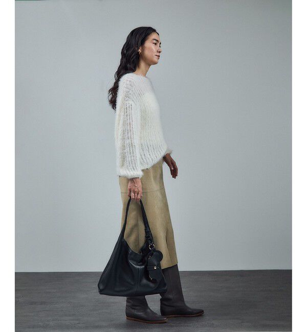 SALON adam et rope'「【WEB限定】【WS（ドゥーブル）】チャーム付きナチュラルレザートート」|トートバッグ|