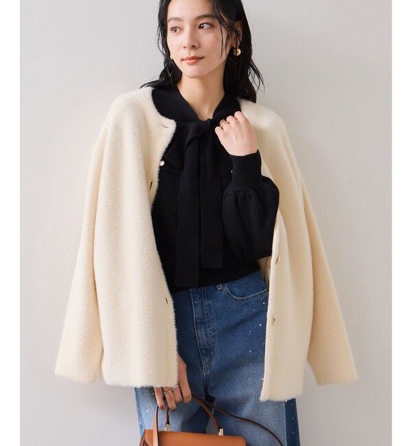 VIS「ニットリボン付きプルオーバー」|ニット・セーター|