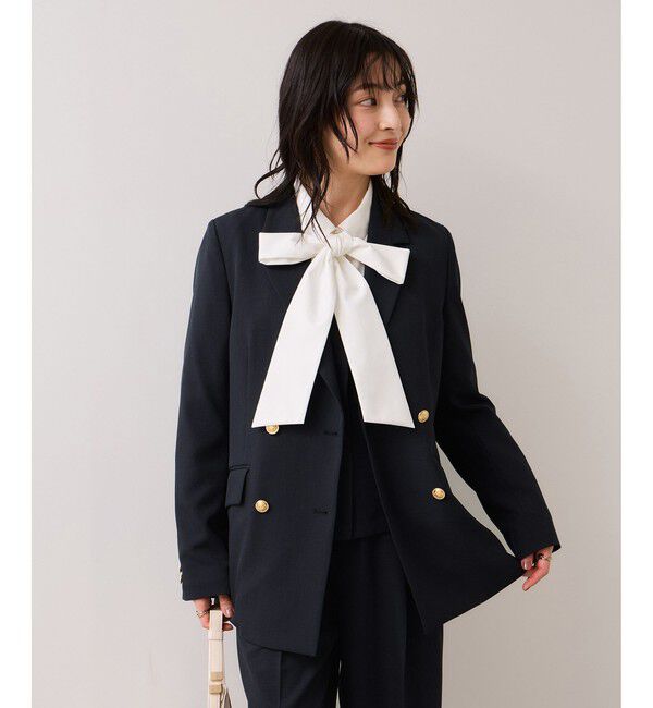 VIS「【美easy】コンフォート金ボタンジャケット/イージーケア・UVケア・セットアップ対応」|テーラードジャケット|