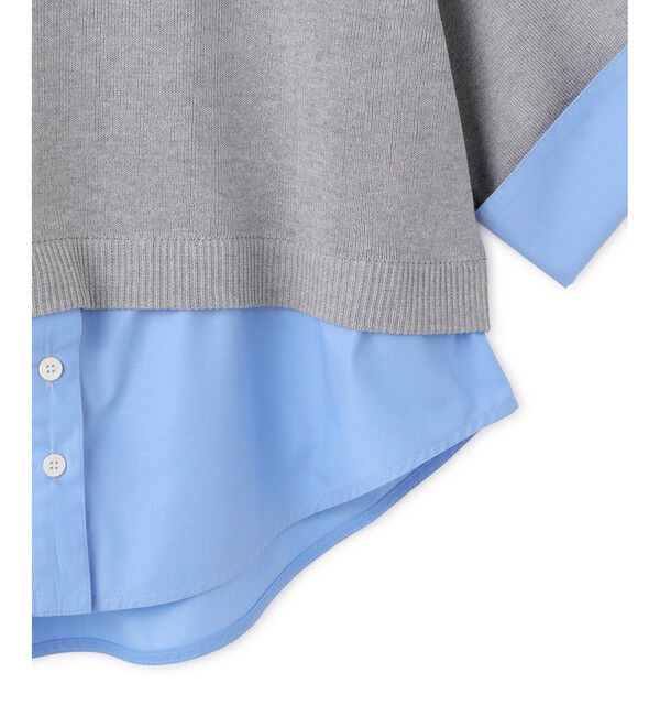 ADAM ET ROPE'「【WEB限定】シャツコンビニットプルオーバー」|ニット・セーター|