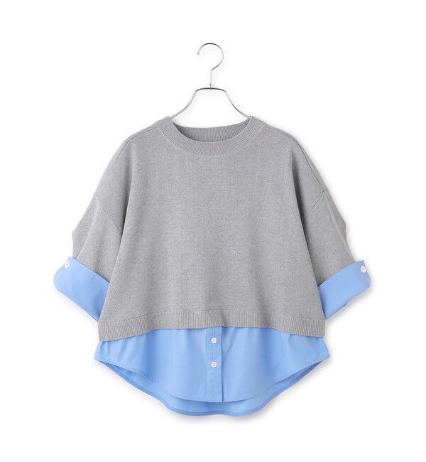 ADAM ET ROPE'「【WEB限定】シャツコンビニットプルオーバー」|ニット・セーター|