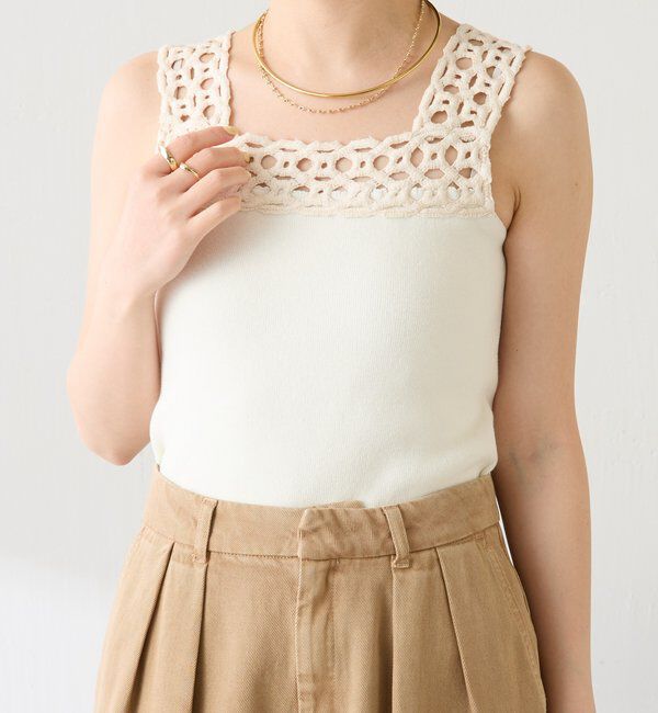  「レーストリムニットキャミ」|ニット・セーター|