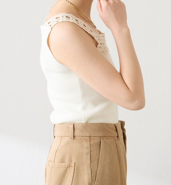  「レーストリムニットキャミ」|ニット・セーター|