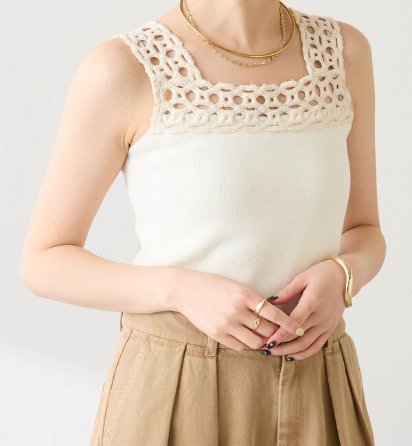  「レーストリムニットキャミ」|ニット・セーター|