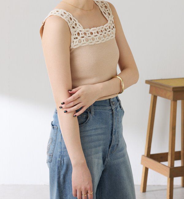  「レーストリムニットキャミ」|ニット・セーター|