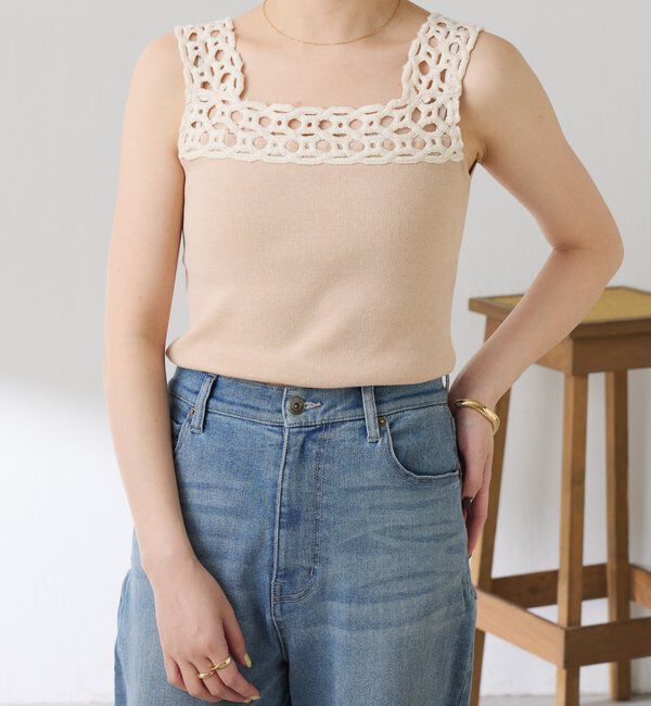  「レーストリムニットキャミ」|ニット・セーター|