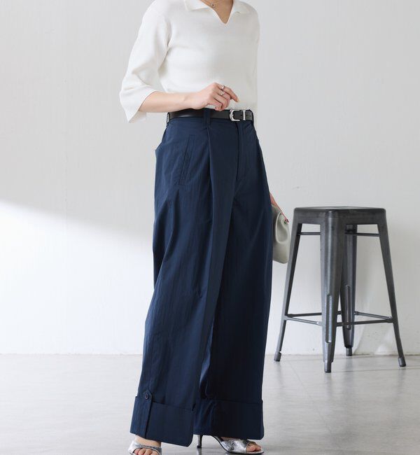  「ロールアップワイドパンツ」|チノ|