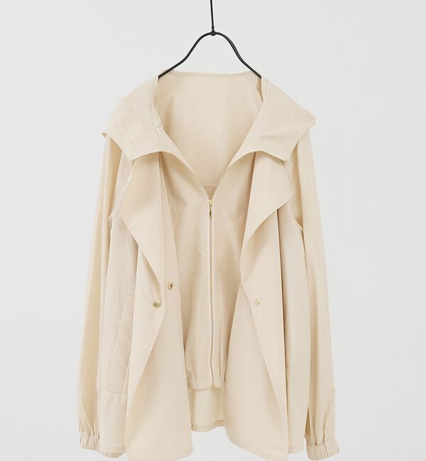 collex「レイヤード風ジップアップコート【予約】」|ブルゾン・スタジャン|