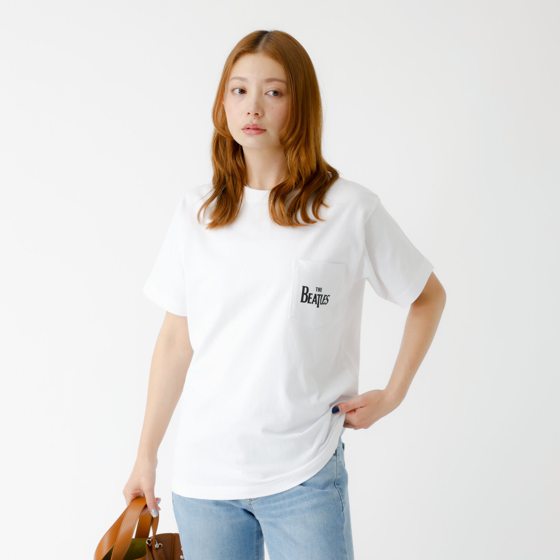 Rouge vif「【JOHNBULL/ジョンブル】The Beatles ワンポイントロゴTシャツ」|Tシャツ・カットソー|ホワイト