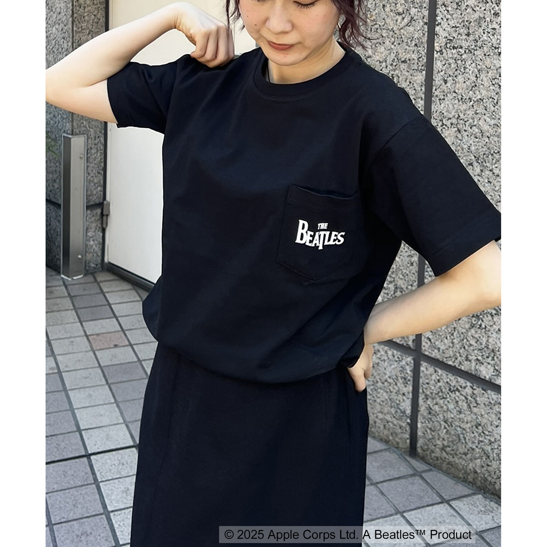 Rouge vif「【JOHNBULL/ジョンブル】The Beatles ワンポイントロゴTシャツ」|Tシャツ・カットソー|ブラック