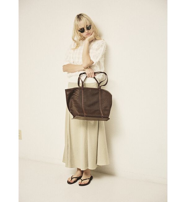 Rouge vif「ドットシアーフリンジニット【予約】」|ニット・セーター|