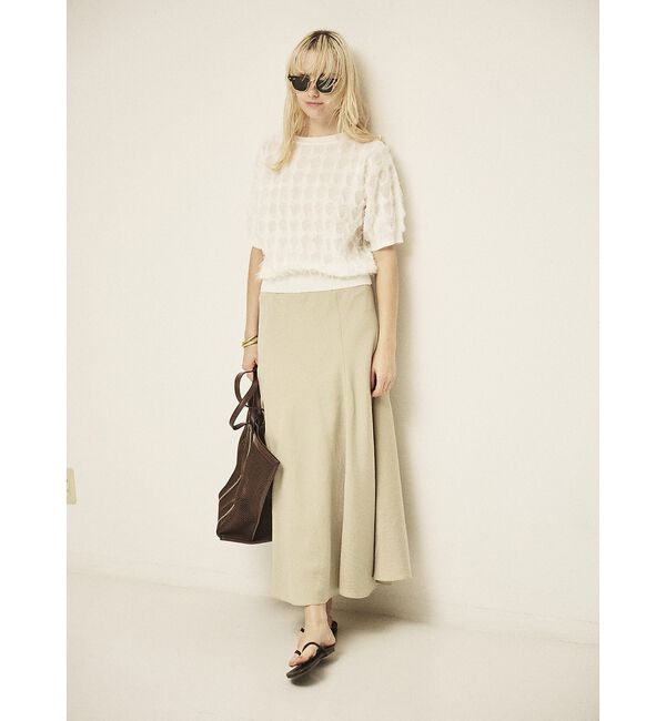 Rouge vif「ドットシアーフリンジニット【予約】」|ニット・セーター|