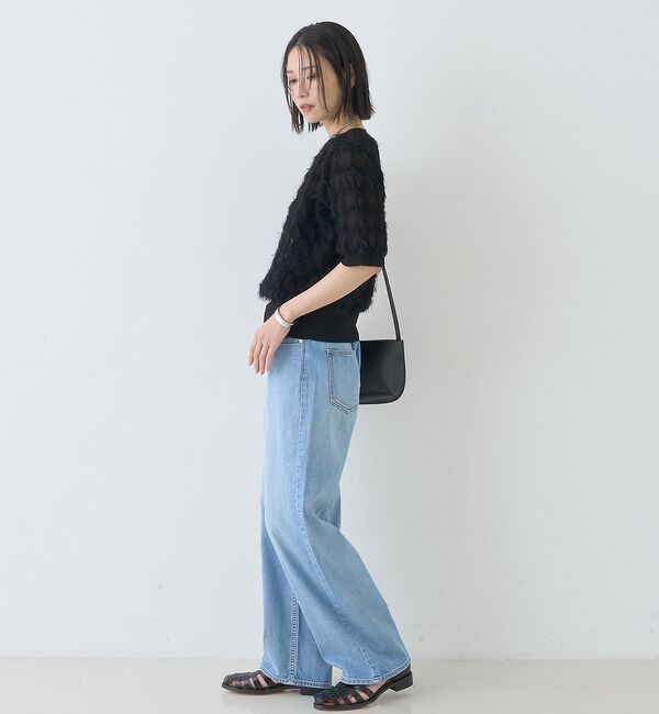 Rouge vif「ドットシアーフリンジニット【予約】」|ニット・セーター|