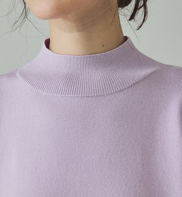 qualite「バイカラーハイネックプルオーバー」|ニット・セーター|