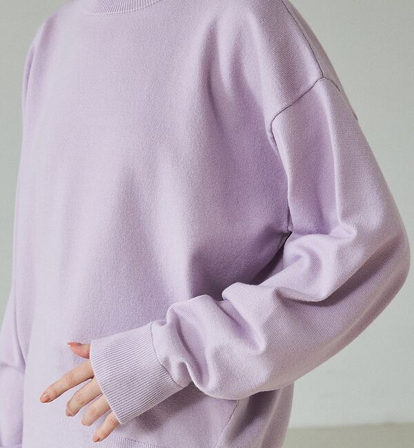 qualite「バイカラーハイネックプルオーバー」|ニット・セーター|