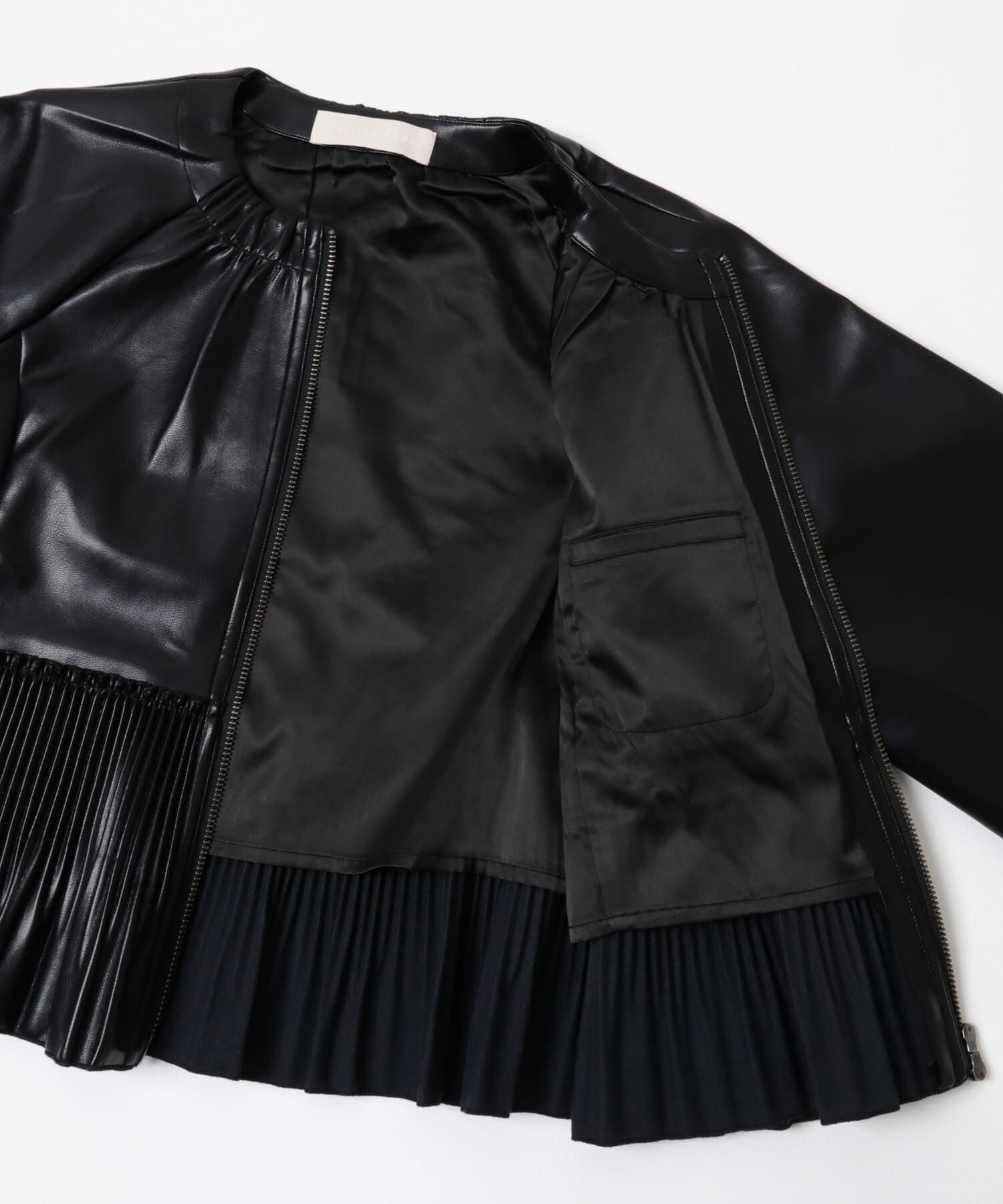 URBAN RESEARCH ROSSO「MARILYN MOON　eco leather pleats jacket」|ブルゾン・スタジャン|