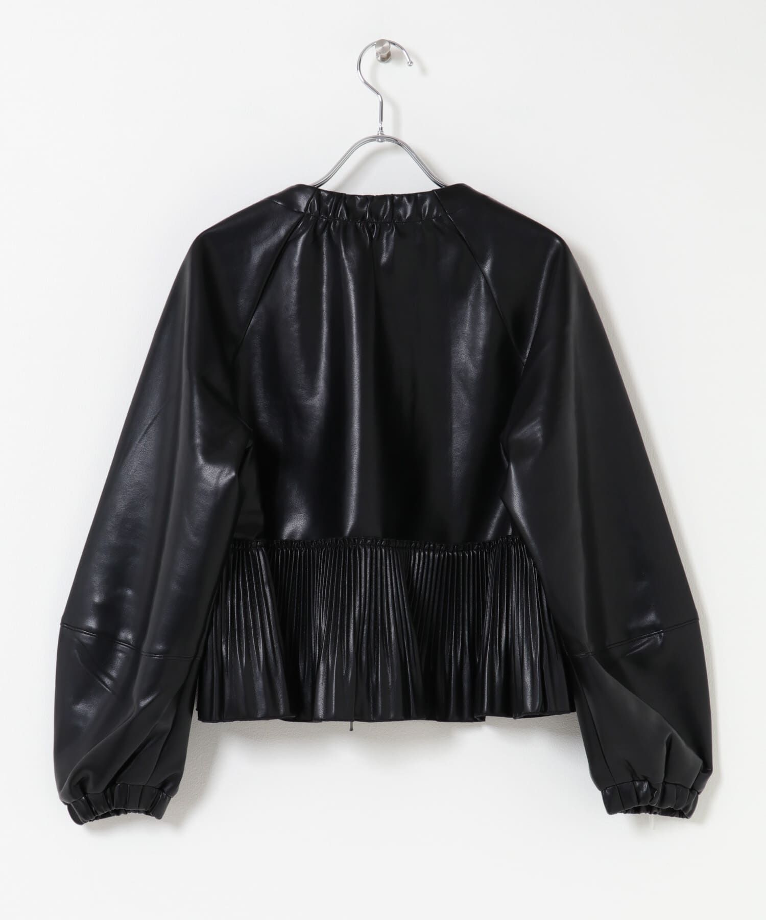 URBAN RESEARCH ROSSO「MARILYN MOON　eco leather pleats jacket」|ブルゾン・スタジャン|