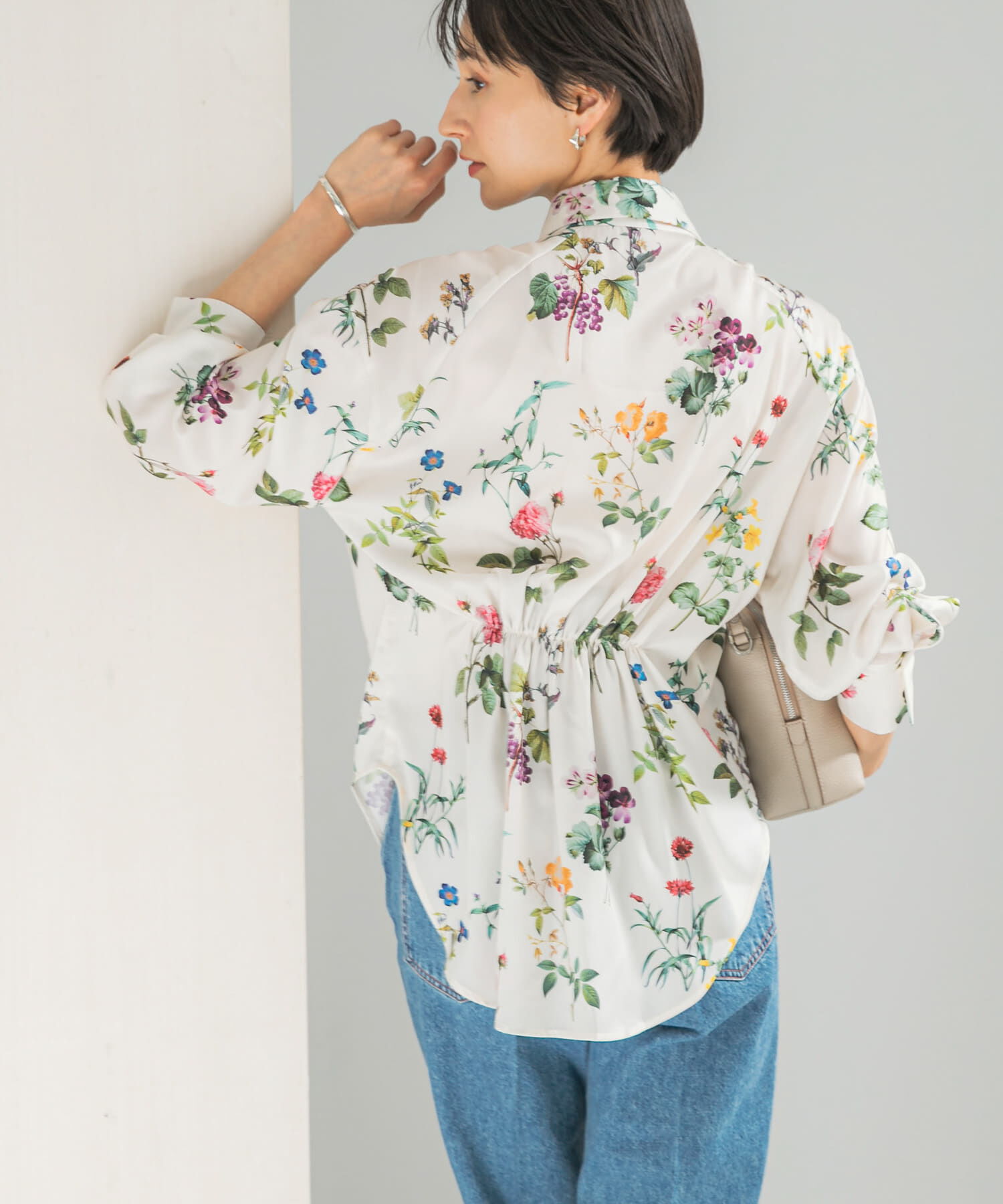 URBAN RESEARCH ROSSO「ボタニカルプリントデザインシャツ」|シャツ・ブラウス|オフホワイト