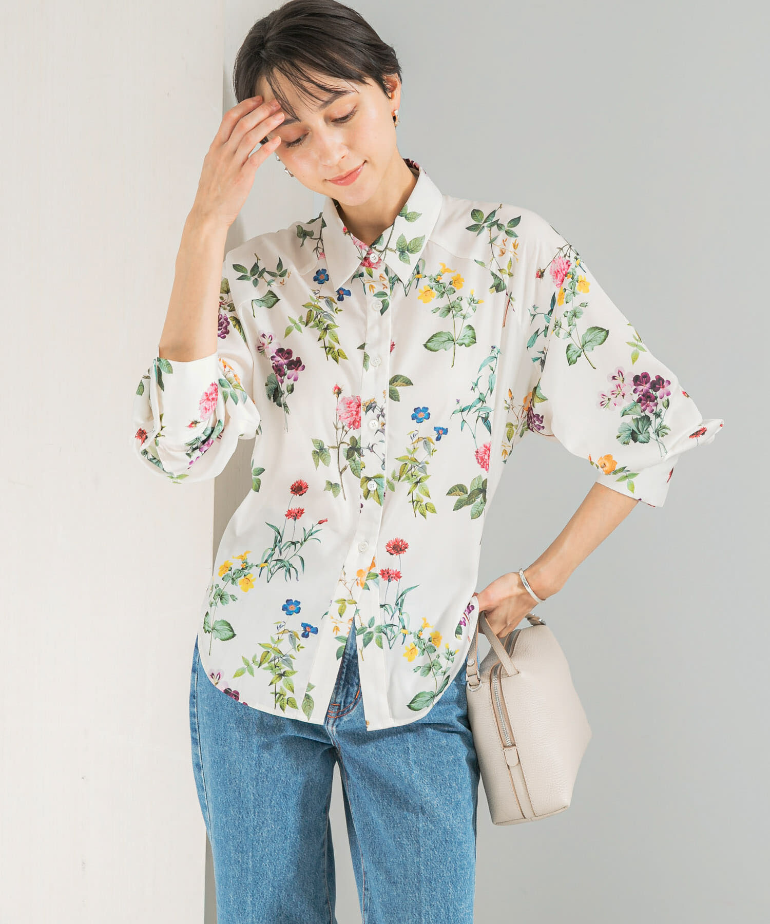 URBAN RESEARCH ROSSO「ボタニカルプリントデザインシャツ」|シャツ・ブラウス|