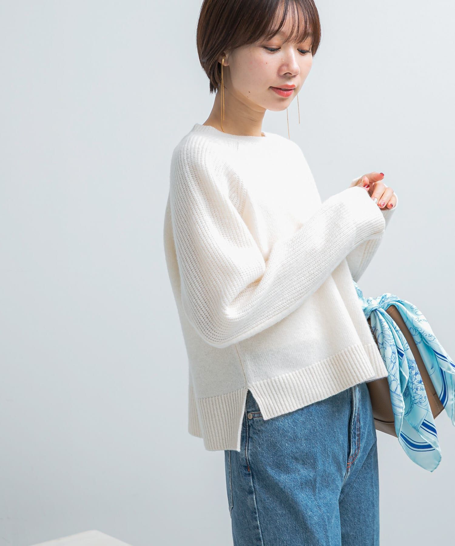 URBAN RESEARCH ROSSO「スーパーファインラムズウールショートニット」|ニット・セーター|