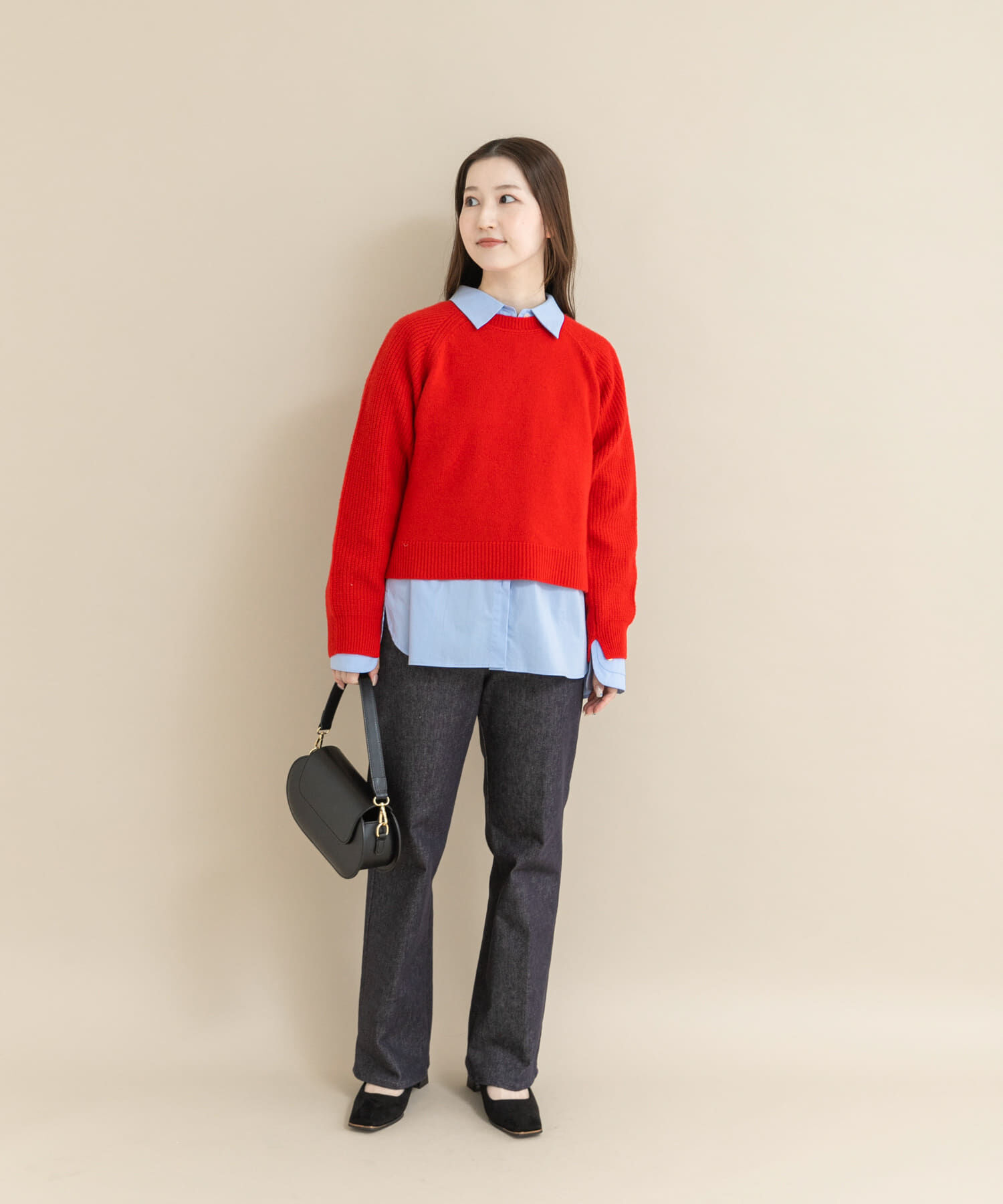 URBAN RESEARCH ROSSO「スーパーファインラムズウールショートニット」|ニット・セーター|