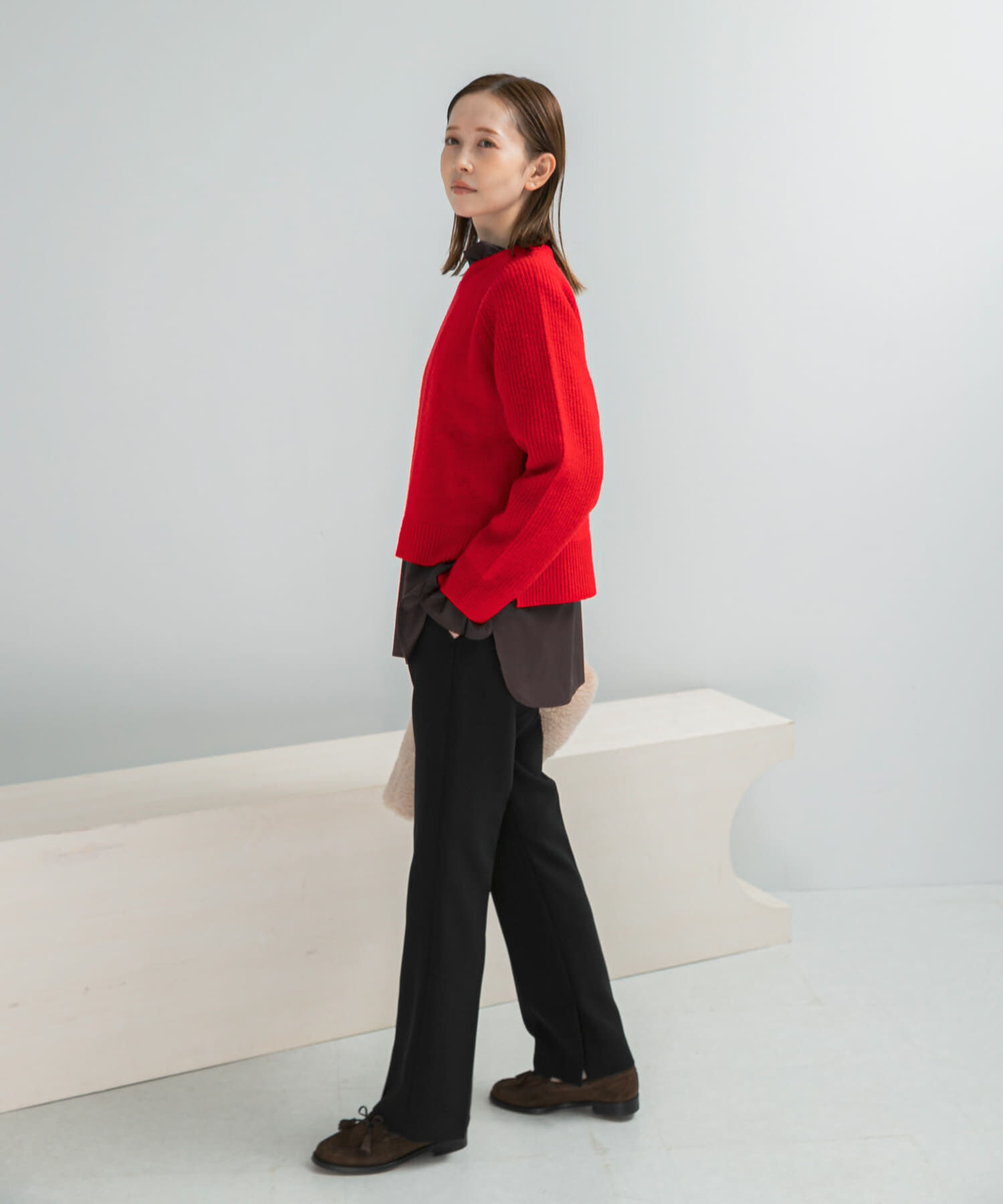 URBAN RESEARCH ROSSO「スーパーファインラムズウールショートニット」|ニット・セーター|