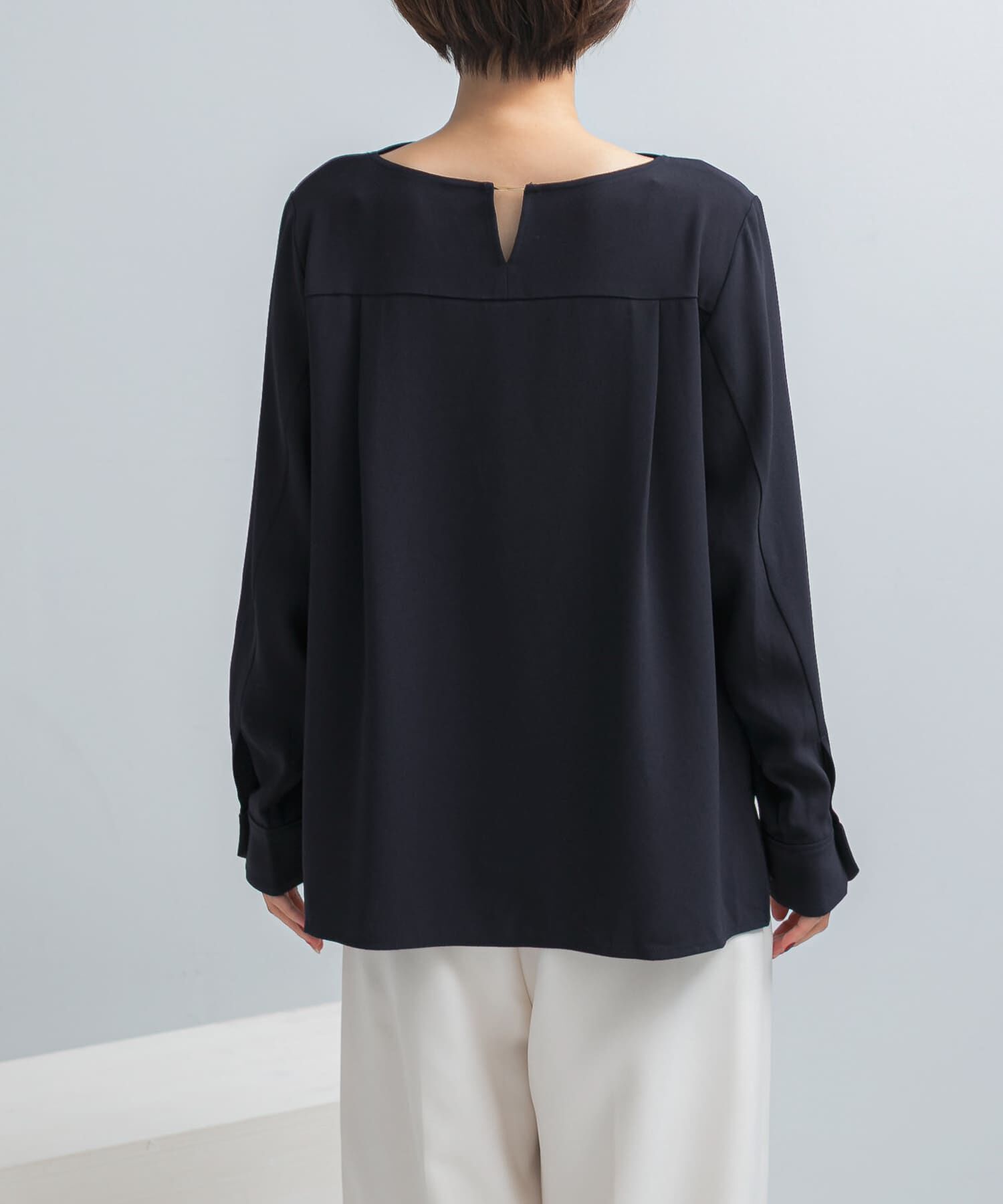 URBAN RESEARCH ROSSO「トリアセテート混ドレープネックブラウス」|シャツ・ブラウス|