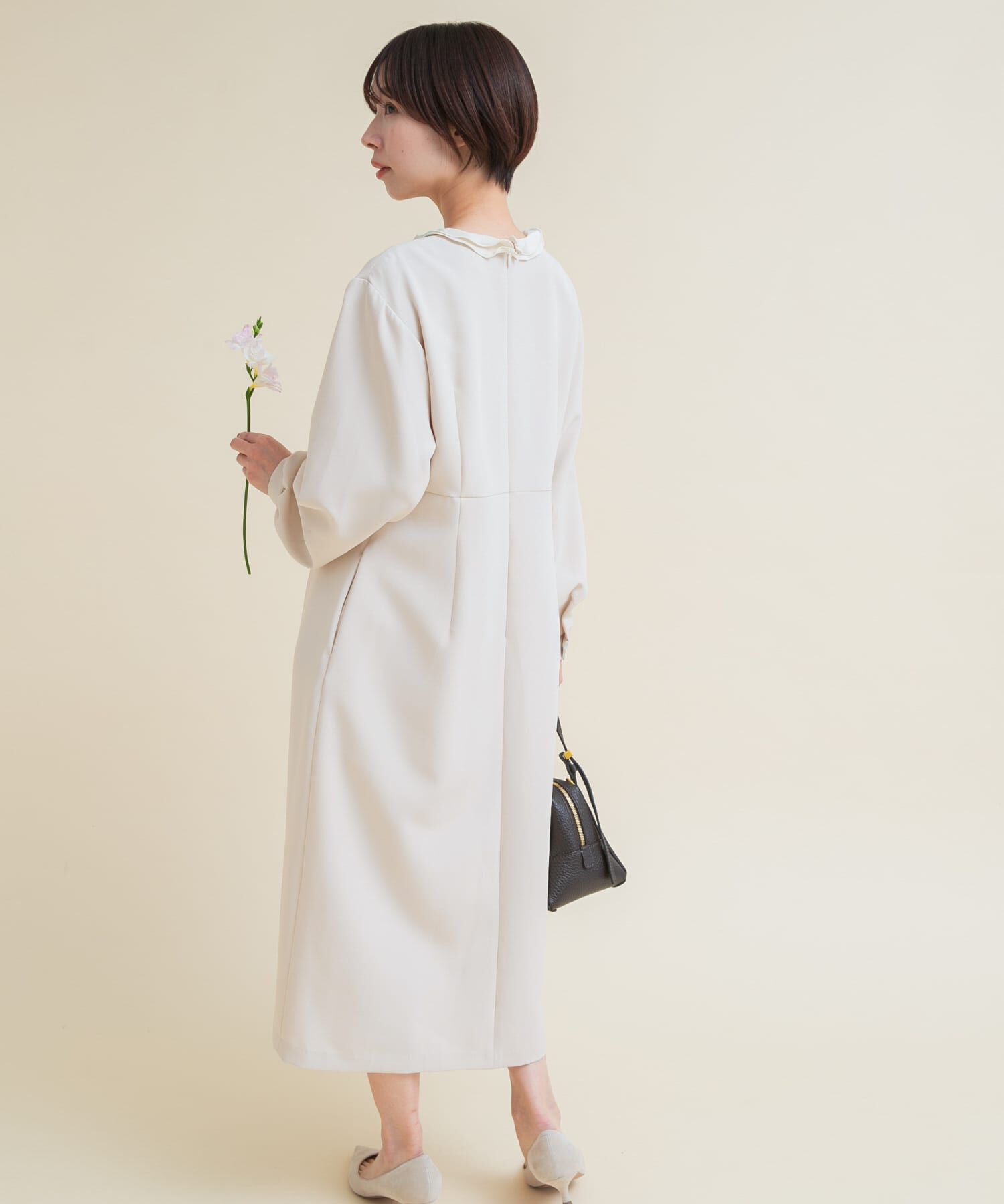 URBAN RESEARCH ROSSO「『WEB/一部店舗限定』フリルカラーウエストマークワンピース」|ワンピース|