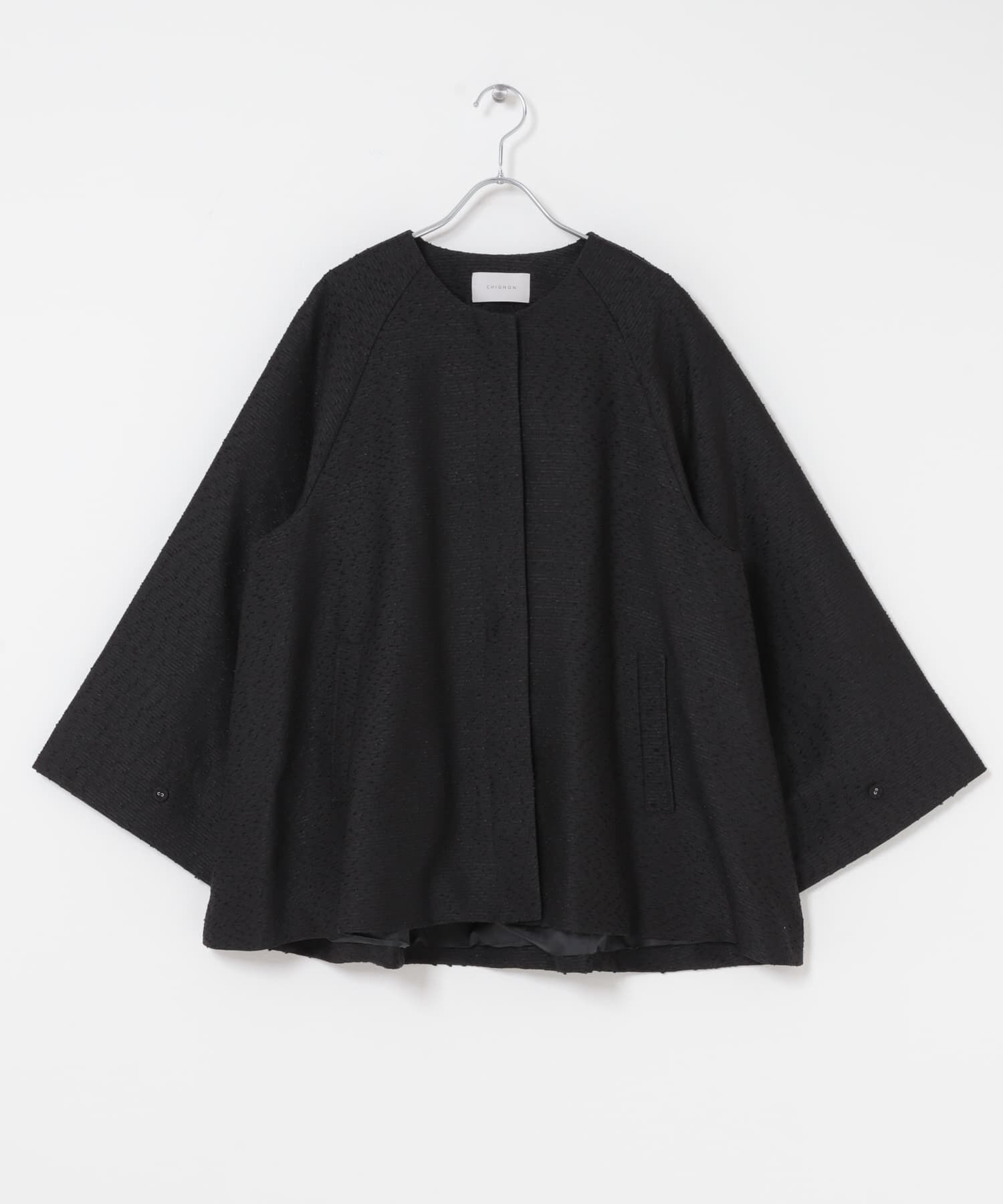 URBAN RESEARCH ROSSO「CHIGNON　ネップツイードコート」|ノーカラーコート|